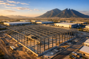 Director industrial evalúa proyecto de nave clase A para nearshoring en Monterrey Nuevo León